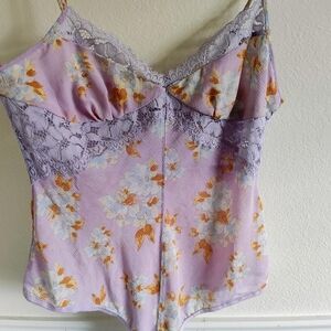 Floral Lace Trim Camisole